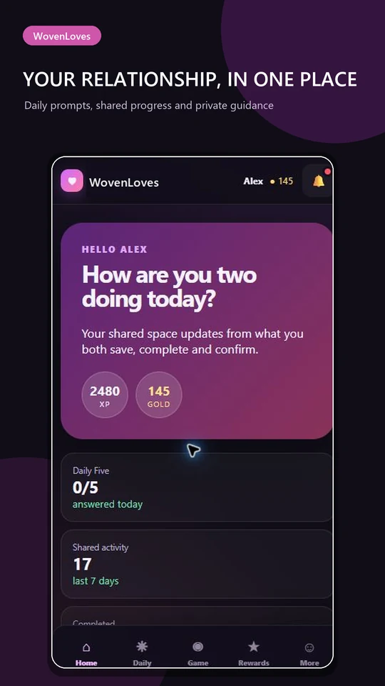 Woven Loves relationship dashboard